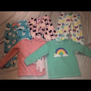 5 pieces lot - Carter’s Fleece Pajamas